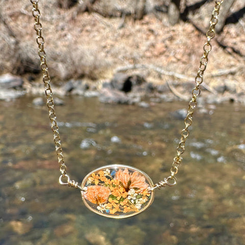 Peach Botanical Garden Necklace - BG 245