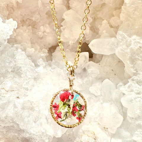 Red Botanical Garden Necklace - BG 224