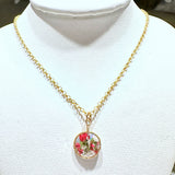 Red Botanical Garden Necklace - BG 224