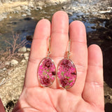 Rosy Pink Botanical Garden Earrings - BG 242