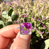 Purple Flower Ring - Size 7 - BG 223