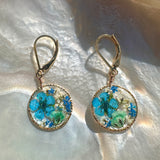 Blue Botanical Garden Earrings - BG 238