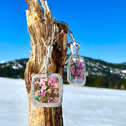 Pink Botanical Garden Earrings - BG 230