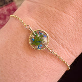 Blue Botanical Flower Bracelet - BG 240