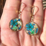 Blue Botanical Garden Earrings - BG 238