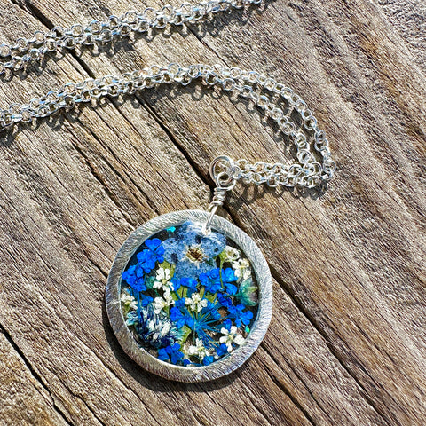 Blue Botanical Garden Necklace - BG 205